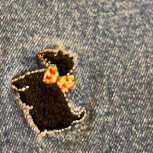 Quacker Jeans with holiday dog